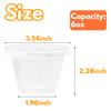 Tiaiidi 50 Pack Clear Cups with Lids,6 oz Plastic Disposable Cups with Flat Lids(No Hole),Crystal PET Dessert Party Cups for Smoothy's,Ice Cream,Fruits,Snack,Cold Drinks view 2