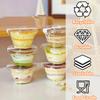 Tiaiidi 50 Pack Clear Cups with Lids,6 oz Plastic Disposable Cups with Flat Lids(No Hole),Crystal PET Dessert Party Cups for Smoothy's,Ice Cream,Fruits,Snack,Cold Drinks view 4