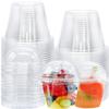 Tiaiidi Clear Plastic Cups with Lids,6 oz-50 Pack Mini Parfait Cups with Dome Lids(No Hole),Disposable Party Dessert Cups for Cold Drinks,Fruit,Cupcake,Ice Cream,Snack,Candy view 1