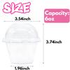 Tiaiidi Clear Plastic Cups with Lids,6 oz-50 Pack Mini Parfait Cups with Dome Lids(No Hole),Disposable Party Dessert Cups for Cold Drinks,Fruit,Cupcake,Ice Cream,Snack,Candy view 2