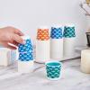 JollyPack 1200 Pack 3 oz Disposable Bathroom Paper Cups, Small Mouthwash Cups in Orange, Blue, and Green, Great for Candy, Biscuits, Bathroom Use, Parties, Picnics, and Travel view 3