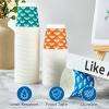 JollyPack 1200 Pack 3 oz Disposable Bathroom Paper Cups, Small Mouthwash Cups in Orange, Blue, and Green, Great for Candy, Biscuits, Bathroom Use, Parties, Picnics, and Travel view 4
