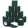 12Pcs 2inch x 5 Yards Self Adhesive Bandage Wrap Elastic Bandage Wrap Self Adherent Cohesive Wrap Bandages for Wrist Ankle Vet Tape for Dog Athletic Swelling Sprain Tape Grip Cover (Army Green) view 1