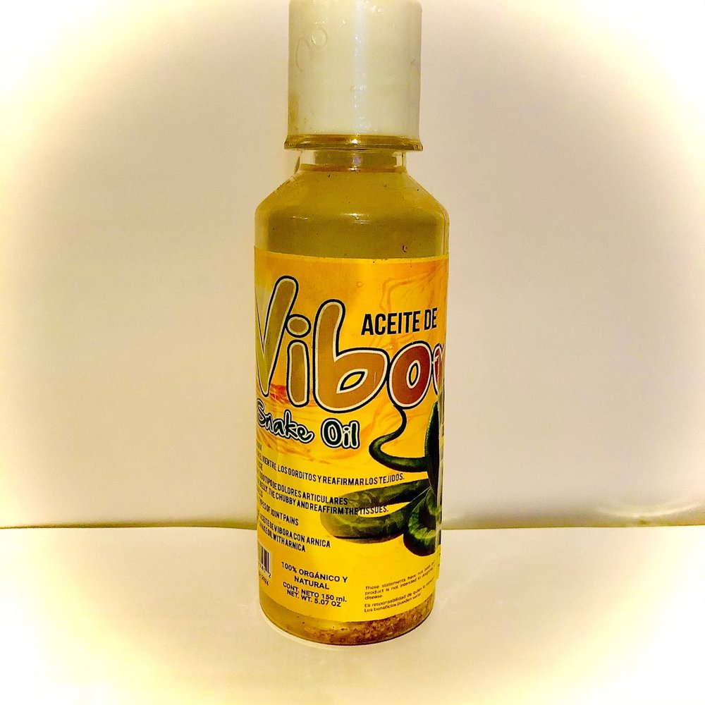 Aceite de Vibora Snake Oil para Dolores articulares, calvicie, Reduce el vientre