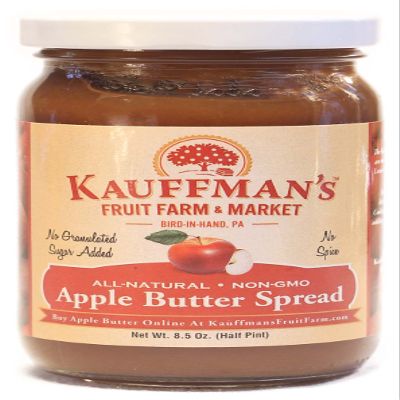 Kauffman Orchards Homemade Apple Butter Spread, Plain, 8.5 Oz. (Case of 12)