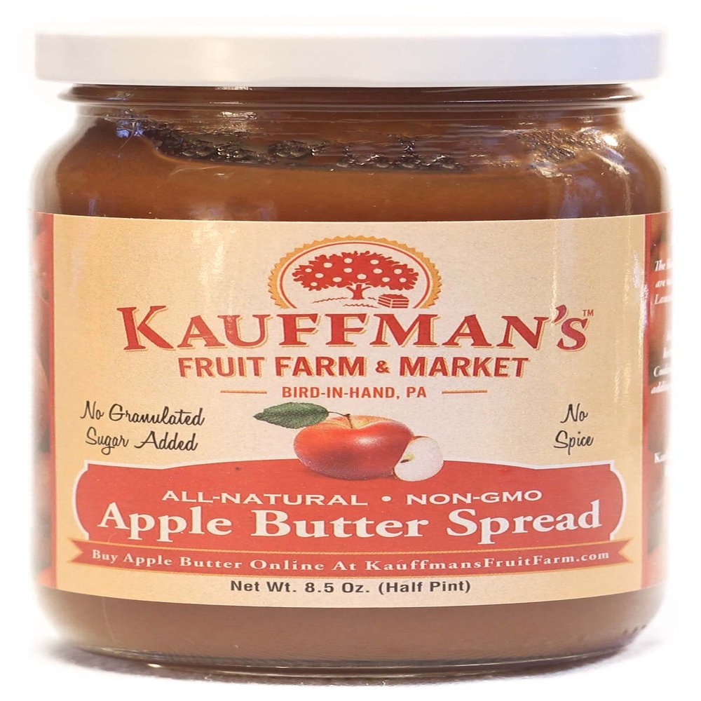 Kauffman Orchards Homemade Apple Butter Spread, Plain, 8.5 Oz. (Case of 12)