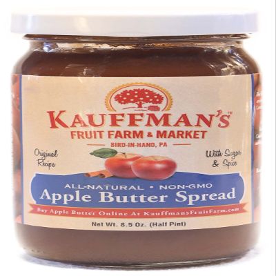 Kauffman Orchards Homemade Apple Butter Spread, Original, 8.5 Oz. (Case of 12)