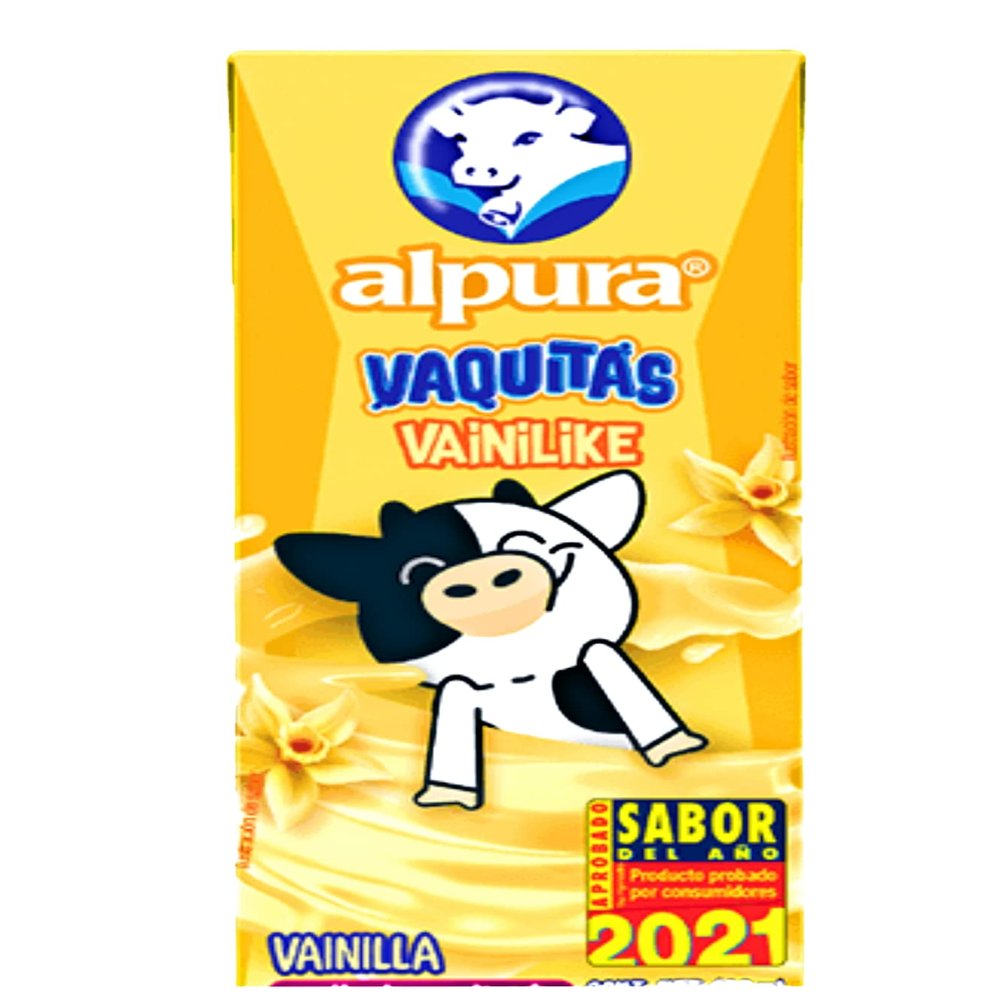 Leche Vaquitas de Alpura sabores Vainilla I Chocolate I Fresa. Alpura Flavored Milk Vanilla I Chocolate I Strawberry. Shipping Included if you spend $25 or more on items shipped by Snacks and More LLC. (Leche Vaquitas sabor Vainilla 200ml/6.7oz)