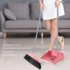Broom and Dustpan Set for Home - Dust Pans with Long Handle - Outdoor Indoor for Home Kitchen Room Office,Must Haves for Home, Broom and Dust Pan Set with Long Handle,Pink view 2