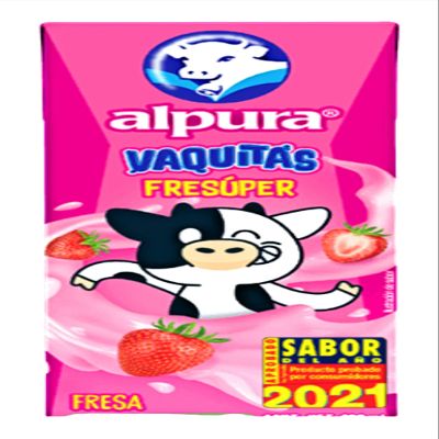 Leche Vaquitas de Alpura sabores Vainilla I Chocolate I Fresa. Alpura Flavored Milk Vanilla I Chocolate I Strawberry. Shipping Included if you spend $25 or more on items shipped by Snacks and More LLC. (Leche Vaquitas sabor Fresa 200ml/6.7oz)