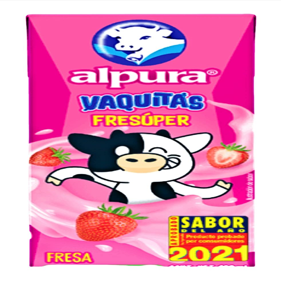 Leche Vaquitas de Alpura sabores Vainilla I Chocolate I Fresa. Alpura Flavored Milk Vanilla I Chocolate I Strawberry. Shipping Included if you spend $25 or more on items shipped by Snacks and More LLC. (Leche Vaquitas sabor Fresa 200ml/6.7oz)