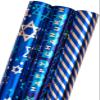 MAYPLUSS Wrapping Paper Roll - Mini Roll 17in *120in Per roll 3 Rolls Gift Wrapping Paper Hanukkah Design,Menorahs, Star of David, Letter Hanukkah for Chanukah Celebration (42.3 sq.ft.ttl) view 1