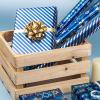 MAYPLUSS Wrapping Paper Roll - Mini Roll 17in *120in Per roll 3 Rolls Gift Wrapping Paper Hanukkah Design,Menorahs, Star of David, Letter Hanukkah for Chanukah Celebration (42.3 sq.ft.ttl) view 3