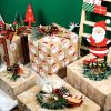 RUSPEPA Christmas Wrapping Paper, Kraft Paper - Santa Claus, Snowflake, Christmas Ball and Merry Christmas - 4 Rolls - 30 inches x 10 feet per Roll view 2