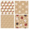RUSPEPA Christmas Wrapping Paper, Kraft Paper - Santa Claus, Snowflake, Christmas Ball and Merry Christmas - 4 Rolls - 30 inches x 10 feet per Roll view 4