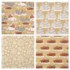 RUSPEPA Christmas Wrapping Paper, Kraft Paper - Snowflake, Snowman, Red Truck and Christmas Tree - 4 Rolls - 30 inches x 10 feet per Roll view 4