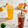 Vplus 160 Pack 20 OZ PET Clear Plastic Cups with Lids, 20 OZ Crystal Cold Disposable Drinking Plastic Cups with Flat Lids, Perfect for Ice Coffee, Smoothie, Juice view 2