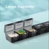 2 Pack Extra Large Pill Organizer, Sukuos Weekly Pill Box, Pill Case, Medicine Organizer for Vitamins, Fish Oils or Supplements view 2