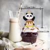 18pcs Black White Glitter Dessert Cupcake Topper Animal Panda Theme Baby Shower Boy Girl Happy Birthday Party Theme Decor Supplies view 2