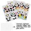 18pcs Black White Glitter Dessert Cupcake Topper Animal Panda Theme Baby Shower Boy Girl Happy Birthday Party Theme Decor Supplies view 3