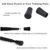 6pcs Walking Stick Tips, Replacement Rubber Tips for Walking Sticks, Trekking Pole Tips Baskets Hiking Pole Tips Feet Shock Absorption Rubber Cane Tips 11mm Diameter Survival Hiking Stick Accessories view 3
