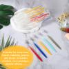 Homvle 200 Packs Disposable Toothbrushes Individually Wrapped, Medium Soft Bristle Travel Toothbrushes Bulk for Adults/Kids Hotel Toiletries, 5 Colors. view 4