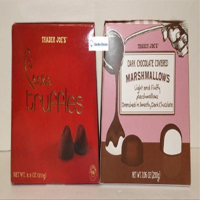 Trader Joes Cocoa Truffles & Dark Chocolate Covered Marshmallows (Two Boxes)