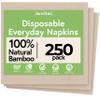 Jenvita Everyday 100% Bamboo Compostable Napkins Disposable 250-Pack | Table Napkins Disposable for Lunch, Dinner,Events & Entertaining | 2-Ply FSC Certified | Compostable Paper Towels | 6.5 x 6.5Inch view 1