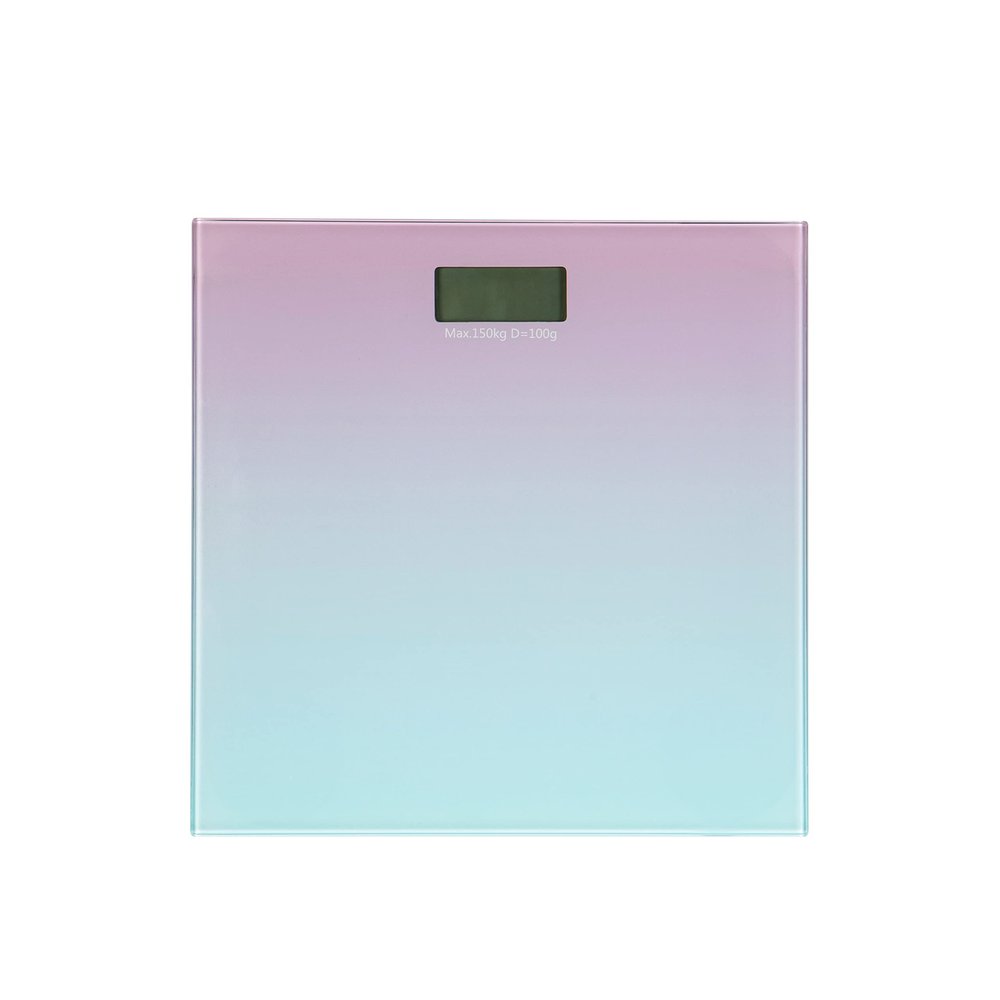 Bath Bliss Digital Glass Scale | Bathroom and Home Body Weight Scale | Maximum Weight Measurement 330 lbs./150 kg. | Durable Tempered Glass Scale | Ombre