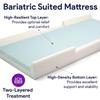 Bariatric Foam Hospital Bed Mattress for Pressure Redistribution - Two-Layered High Density Foam - Raised Support Rails - Moderate to High Bed Sore Treatment Medical Mattress - 48" x 84" x 6" x 9" view 3