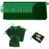 AKOAK 50 Pcs 7 x 9cm Velvet Drawstring Bag, Small Jewelry Gift Display Packaging Bag, Candy Gift Bag, Party Holiday Christmas/Wedding Gift Bag (Green) view 1
