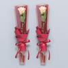100 Pcs Clear Gold Edge Rose Packaging Bag Single Rose Packaging Bag, Waterproof Floral Wrapping Paper (red) view 1