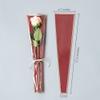 100 Pcs Clear Gold Edge Rose Packaging Bag Single Rose Packaging Bag, Waterproof Floral Wrapping Paper (red) view 2