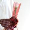 100 Pcs Clear Gold Edge Rose Packaging Bag Single Rose Packaging Bag, Waterproof Floral Wrapping Paper (red) view 3