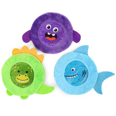 LotFancy Kids Ice Packs for Boo Boos, 3 Pack, Reusable Hot Cold Packs with Cute Plush Sleeves, Small Round Gel Pads for Injuries, Headache, Fever, Wisdom Teeth, Pain Relief, 4.75