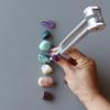 Satin Crystals Chakra Tuning Fork Set Vibrational Healing and 7 Tumbled Stones view 3