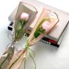 100 Pcs Clear Gold Edge Rose Packaging Bag Single Rose Packaging Bag, Waterproof Floral Wrapping Paper (Khaki) view 3