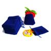 AKOAK 50 Pcs 7x9 cm Velvet Drawstring Bag, Small Jewelry Gift Display Packaging Bag, Candy Gift Bag, Party Holiday Christmas/Wedding Gift Bag (Sapphire blue) view 1
