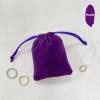 AKOAK 50 Pcs 7 x 9cm Velvet Drawstring Bag, Small Jewelry Gift Display Packaging Bag, Candy Gift Bag, Party Holiday Christmas/Wedding Gift Bag (Purple) view 4