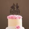 Lesbian Silhouette Wedding Cake Topper with Date with Pet Mrs And Mrs Wedding Cake Topper Custom Wedding Cake Topper Marriage Equality Cake Topper Anniversary Baptism Cake Topper Brown Wood, 6 Inch view 4