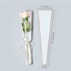 100 Pcs Clear Gold Edge Rose Packaging Bag Single Rose Packaging Bag, Waterproof Floral Wrapping Paper (White) view 2