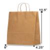 Elegant Supply Kraft Paper Bags with Twisted Handles-8x4.25x10.5 inches, Bulk Multiuse Solid Print Bags, Perfect for Any Occasion, 5 Pack, Brown view 3