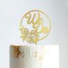 We Do Gold Glitter Wedding Cake Topper Mr And Mrs Cake Toppers for Wedding Gold Cake Topper for Wedding Personalized Cake Topper Funny Cake Toppers for Wedding view 4
