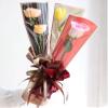100 Pcs Clear Gold Edge Rose Packaging Bag Single Rose Packaging Bag, Waterproof Floral Wrapping Paper (black) view 3