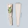 100 Pcs Clear Gold Edge Rose Packaging Bag Single Rose Packaging Bag, Waterproof Floral Wrapping Paper (Cherry Blossom Powder) view 2