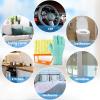 4 Pieces Window Venetian Blind Cleaner Dusting Tool, 2 Mini Blind Duster Brush 7 Finger Dusting Cleaner Tool 2 Pairs Microfiber Gloves for Shutter Air Conditioner Clean(Yellow, Teal, Pink) view 4