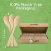 Jenvita 100% Bamboo Spoons Set - Biodegradable Silverware (100 Small Bamboo Spoons) | Reusable or Disposable Party Cutlery | Compostable FSC Certified Flatware for Weddings, Camping, Parties view 2