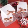 AIEX 12 Pcs Gift Boxes with Lids, 4.5" x4.5"x2" Present Boxes Square Gift Box with Champagne Wrap Ribbons, Gift Wrap Boxes for Birthday Wedding Party Christmas Chocolate Candy (White) view 3