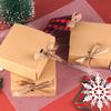 AIEX 12 Pcs Gift Boxes with Lids, 4.5" x4.5"x2" Present Boxes Square Gift Box with Champagne Wrap Ribbons, Gift Wrap Boxes for Birthday Wedding Party Christmas Chocolate Candy (Brown) view 3