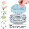 Denture Case, Definitely No-Leak Denture Bath Box for Traveling Perfectly, Denture Cup with Strainer & Magnetic Mirror,Completely Clean Care for Retainer, Mouth Guard, & Denture (BLUE) view 4